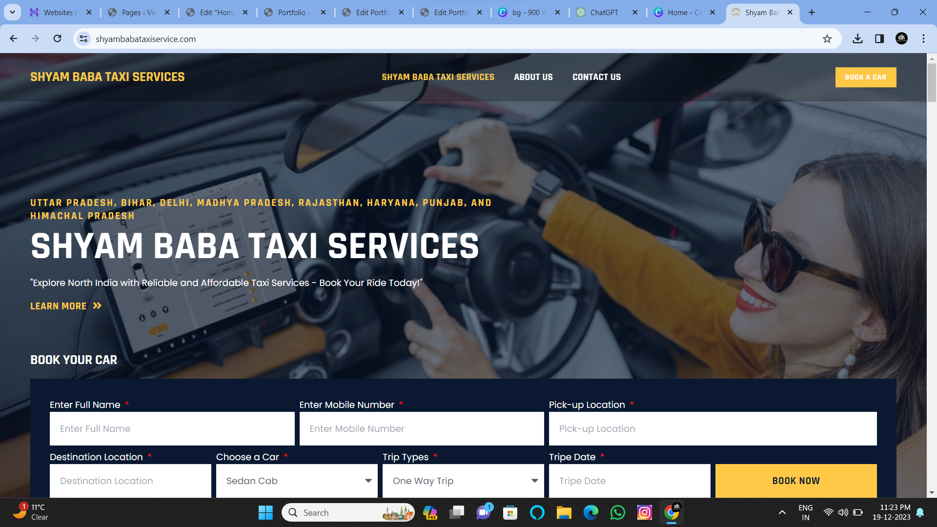 Taxi Booking Website